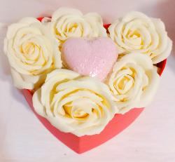 Coffret Coeur Fleurs savons